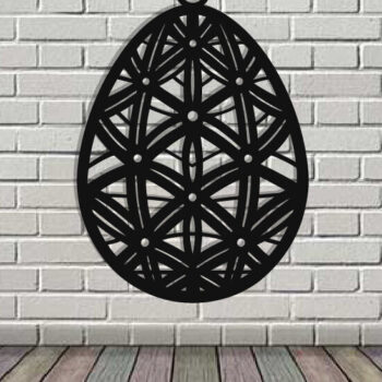 Intra απο ξύλο plywood 3mm-4mm πάχος - Τέχνη τοίχου με λέιζερ πασχαλινό αυγό Δίασταση 40x50 cm INTRAFABR-116484759 - Image 2