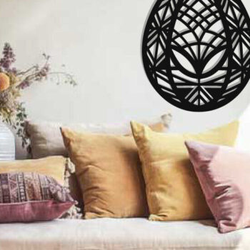 Intra απο ξύλο plywood 3mm-4mm πάχος - Τέχνη τοίχου με λέιζερ πασχαλινό αυγό Δίασταση 40x50 cm INTRAFABR-116485331 - Image 2