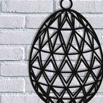 Intra απο ξύλο plywood 3mm-4mm πάχος - Τέχνη τοίχου με λέιζερ πασχαλινό αυγό Δίασταση 40x50 cm INTRAFABR-116485541 - Image 1