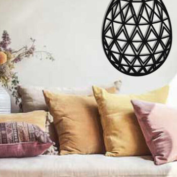 Intra απο ξύλο plywood 3mm-4mm πάχος - Τέχνη τοίχου με λέιζερ πασχαλινό αυγό Δίασταση 40x50 cm INTRAFABR-116485541 - Image 2