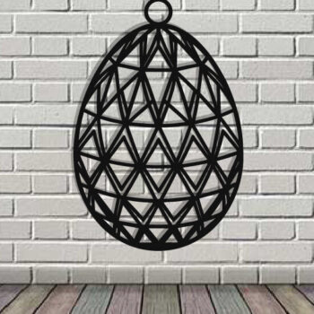 Intra απο ξύλο plywood 3mm-4mm πάχος - Τέχνη τοίχου με λέιζερ πασχαλινό αυγό Δίασταση 40x50 cm INTRAFABR-116485541 - Image 3