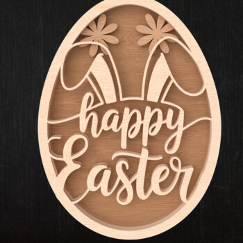 Intra απο ξύλο plywood 3mm-4mm πάχος - Πασχαλινό αυγό κομμένο με λέιζερ Δέσμη στολίδι Δίασταση 6x6 cm INTRAFABR-113447895 - Image 6