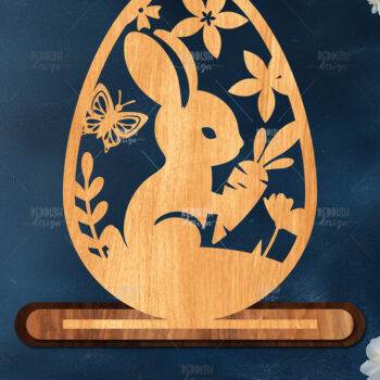 Intra απο ξύλο plywood 3mm-4mm πάχος - Στάση κοπής πασχαλινών αυγών με λέιζερ  Δίασταση 15x15 cm INTRAFABR-116905262 - Image 1