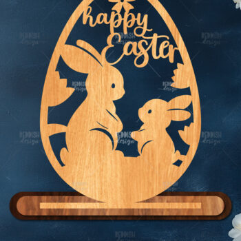 Intra απο ξύλο plywood 3mm-4mm πάχος - Στάση κοπής πασχαλινών αυγών με λέιζερ  Δίασταση 15x15 cm INTRAFABR-116904889 - Image 1