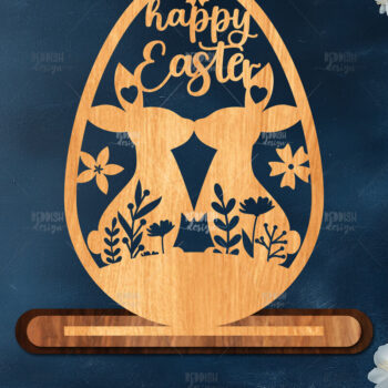 Intra απο ξύλο plywood 3mm-4mm πάχος - Στάση κοπής πασχαλινών αυγών με λέιζερ  Δίασταση 15x15 cm INTRAFABR-116904911 - Image 1