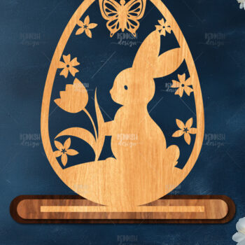 Intra απο ξύλο plywood 3mm-4mm πάχος - Στάση κοπής πασχαλινών αυγών με λέιζερ  Δίασταση 15x15 cm INTRAFABR-116905057 - Image 1