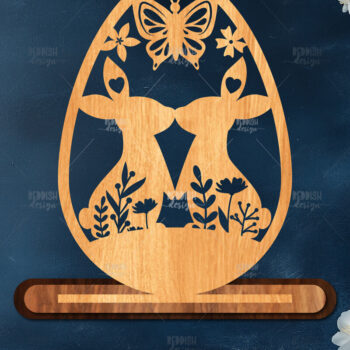 Intra απο ξύλο plywood 3mm-4mm πάχος - Στάση κοπής πασχαλινών αυγών με λέιζερ  Δίασταση 15x15 cm INTRAFABR-116905085 - Image 1