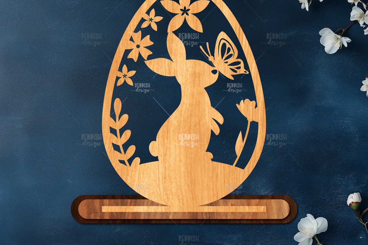 Intra απο ξύλο plywood 3mm-4mm πάχος - Στάση κοπής πασχαλινών αυγών με λέιζερ  Δίασταση 15x15 cm INTRAFABR-116905093