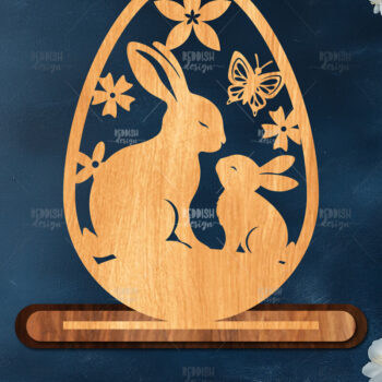 Intra απο ξύλο plywood 3mm-4mm πάχος - Στάση κοπής πασχαλινών αυγών με λέιζερ  Δίασταση 15x15 cm INTRAFABR-116905112 - Image 1