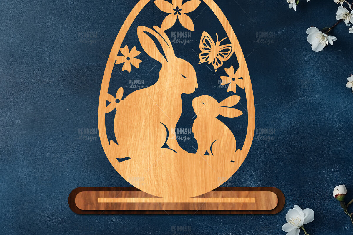 Intra απο ξύλο plywood 3mm-4mm πάχος - Στάση κοπής πασχαλινών αυγών με λέιζερ  Δίασταση 15x15 cm INTRAFABR-116905112