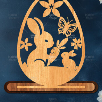 Intra απο ξύλο plywood 3mm-4mm πάχος - Στάση κοπής πασχαλινών αυγών με λέιζερ  Δίασταση 15x15 cm INTRAFABR-116905145 - Image 1