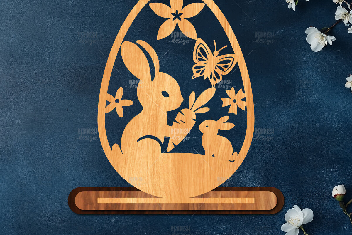 Intra απο ξύλο plywood 3mm-4mm πάχος - Στάση κοπής πασχαλινών αυγών με λέιζερ  Δίασταση 15x15 cm INTRAFABR-116905145