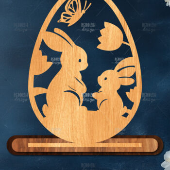 Intra απο ξύλο plywood 3mm-4mm πάχος - Στάση κοπής πασχαλινών αυγών με λέιζερ  Δίασταση 15x15 cm INTRAFABR-116904865 - Image 1