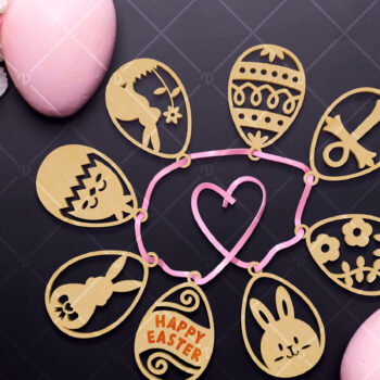 Intra απο ξύλο plywood 3mm-4mm πάχος - Πασχαλινό αυγό κοπής με λέιζερ Δίασταση 15x15 cm INTRAFABR-94152256 - Image 1