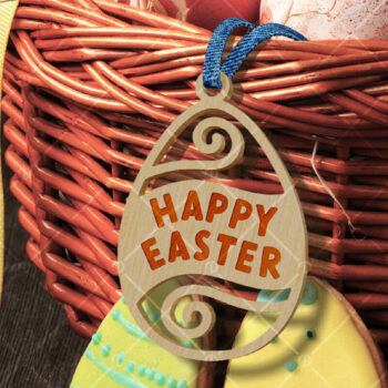 Intra απο ξύλο plywood 3mm-4mm πάχος - Πασχαλινό αυγό κοπής με λέιζερ Δίασταση 15x15 cm INTRAFABR-94152256 - Image 3