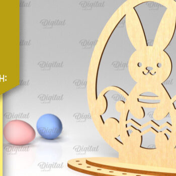 Intra απο ξύλο plywood 3mm-4mm πάχος - Πασχαλινό αυγό με λέιζερ. 3D Πασχαλινή διακόσμηση  Δίασταση 15x15 cm INTRAFABR-88589884 - Image 1