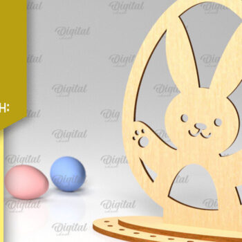 Intra απο ξύλο plywood 3mm-4mm πάχος - Πασχαλινό αυγό με λέιζερ. 3D Πασχαλινή διακόσμηση  Δίασταση 15x15 cm INTRAFABR-88590253 - Image 1