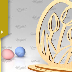 Intra απο ξύλο plywood 3mm-4mm πάχος - Πασχαλινό αυγό με λέιζερ. 3D Πασχαλινή διακόσμηση  Δίασταση 15x15 cm INTRAFABR-88589382