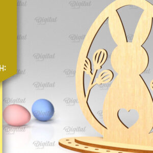 Intra απο ξύλο plywood 3mm-4mm πάχος - Πασχαλινό αυγό με λέιζερ. 3D Πασχαλινή διακόσμηση  Δίασταση 15x15 cm INTRAFABR-88589443