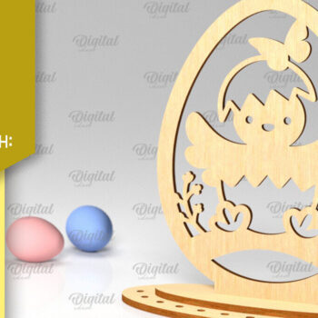 Intra απο ξύλο plywood 3mm-4mm πάχος - Πασχαλινό αυγό με λέιζερ. 3D Πασχαλινή διακόσμηση  Δίασταση 15x15 cm INTRAFABR-88589504 - Image 1