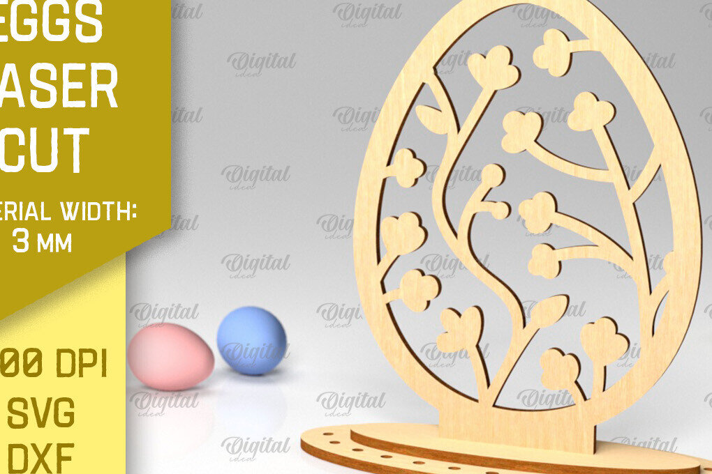 Intra απο ξύλο plywood 3mm-4mm πάχος - Πασχαλινό αυγό με λέιζερ. 3D Πασχαλινή διακόσμηση  Δίασταση 15x15 cm INTRAFABR-88589624