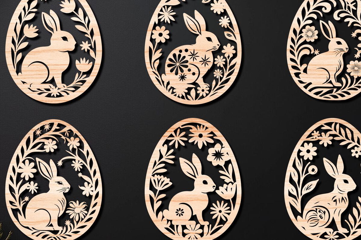 Intra απο ξύλο plywood 3mm-4mm πάχος - Πασχαλινό Αυγό LaserCut   Δίασταση 4x4 cm INTRAFABR-112390724