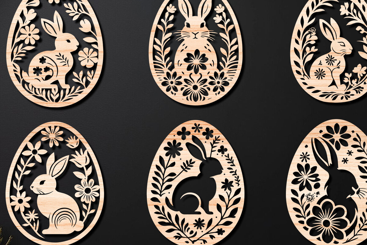 Intra απο ξύλο plywood 3mm-4mm πάχος - Πασχαλινό Αυγό LaserCut   Δίασταση 4x4 cm INTRAFABR-112390754