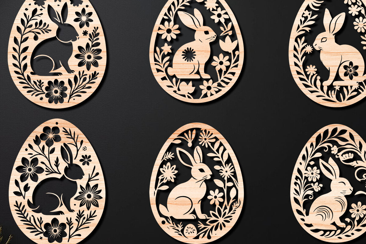 Intra απο ξύλο plywood 3mm-4mm πάχος - Πασχαλινό Αυγό LaserCut   Δίασταση 4x4 cm INTRAFABR-112390761