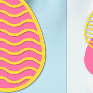 Intra απο ξύλο plywood 3mm-4mm πάχος - με στρώσεις πασχαλινών αυγών Δίασταση 20x20 cm INTRAFABR-115684430