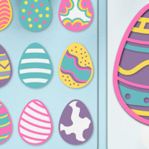 Intra απο ξύλο plywood 3mm-4mm πάχος - ΔΕΜΑΤΑ κοπής με λέιζερ με στρώσεις πασχαλινών αυγών 12 Δίασταση 20x20 cm INTRAFABR-115684832