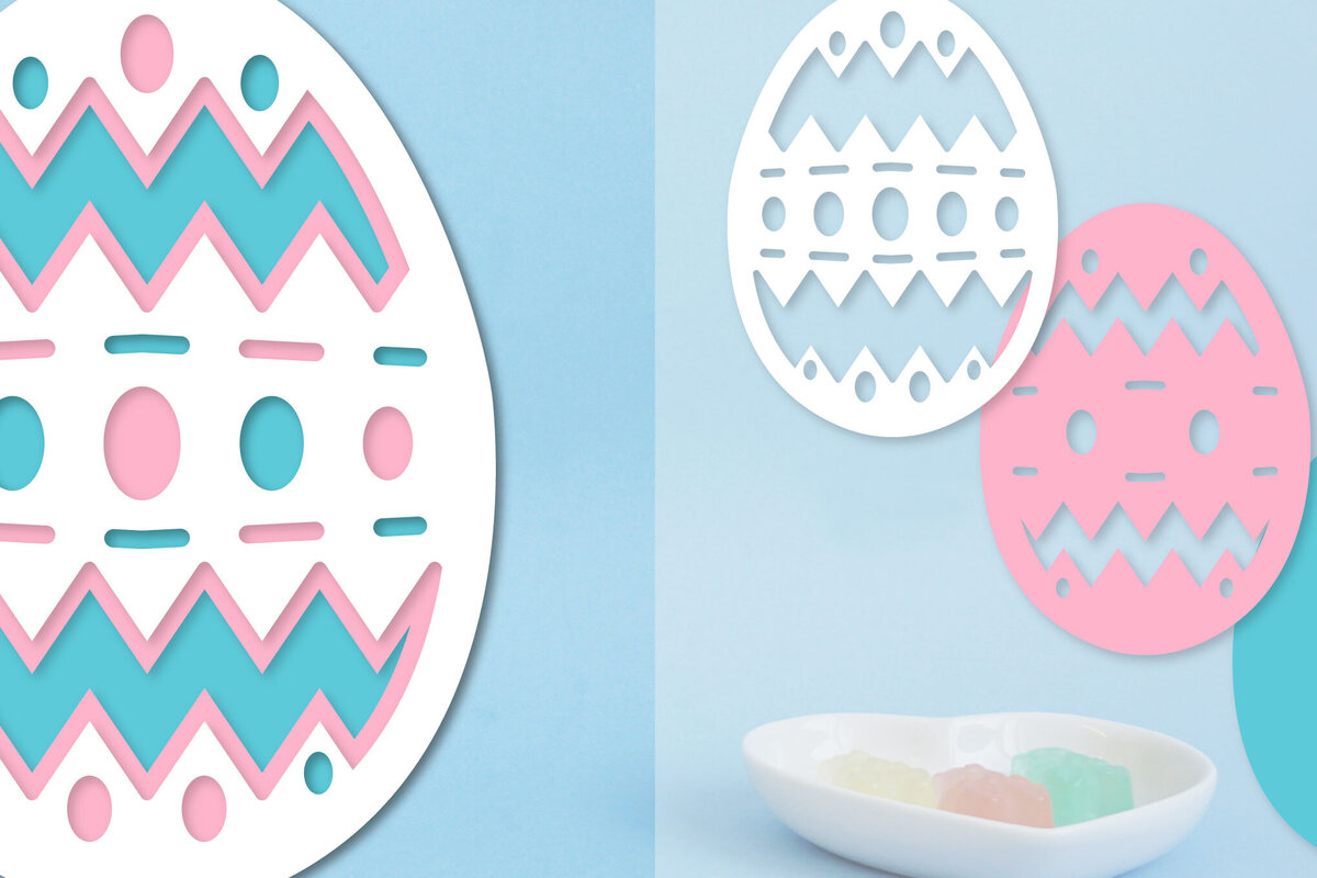 Intra απο ξύλο plywood 3mm-4mm πάχος - Πασχαλινό αυγό με στρώσεις Papercut  Δίασταση 15x15 cm INTRAFABR-91569667