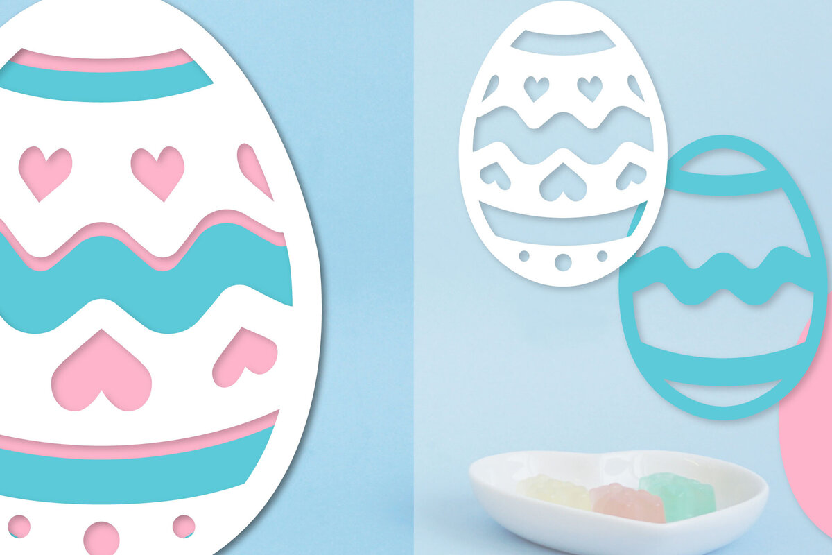 Intra απο ξύλο plywood 3mm-4mm πάχος - Πασχαλινό αυγό με στρώσεις Papercut  Δίασταση 15x15 cm INTRAFABR-91569690