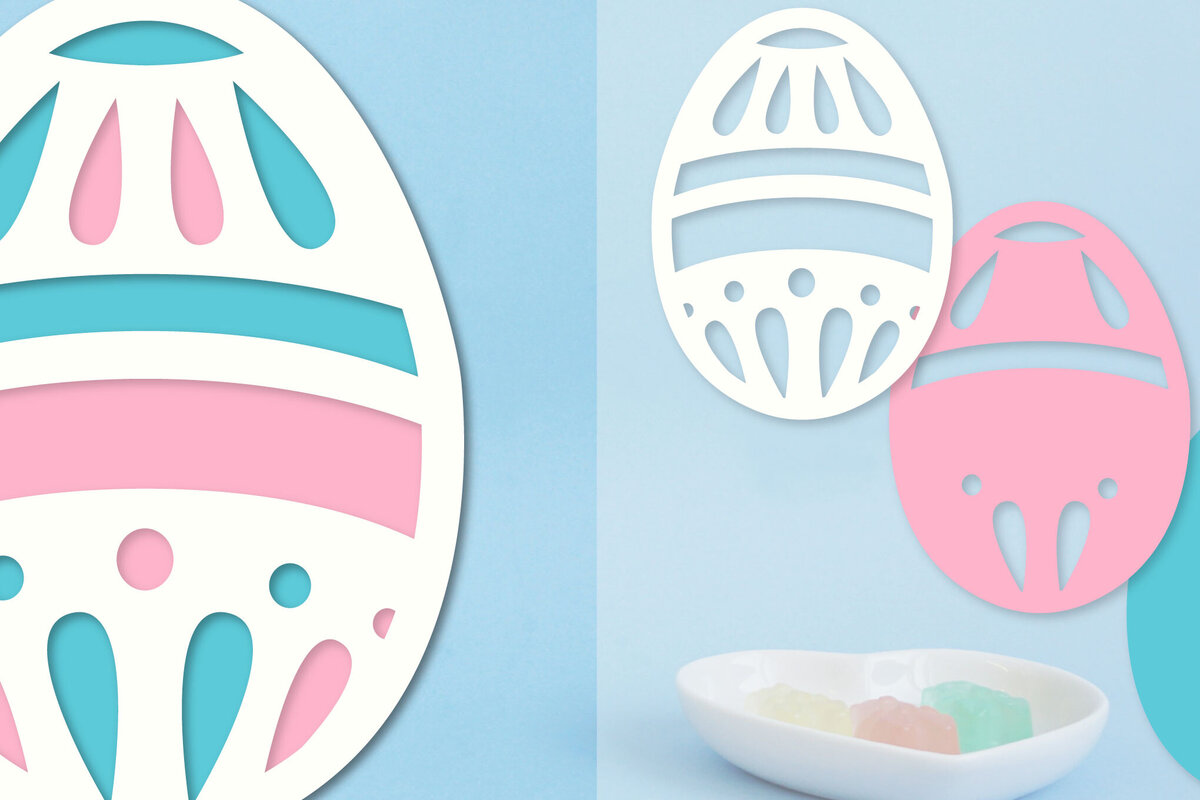 Intra απο ξύλο plywood 3mm-4mm πάχος - Πασχαλινό αυγό με στρώσεις Papercut  Δίασταση 15x15 cm INTRAFABR-91569735