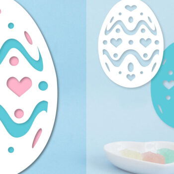 Intra απο ξύλο plywood 3mm-4mm πάχος - Πασχαλινό αυγό με στρώσεις Papercut  Δίασταση 15x15 cm INTRAFABR-91569805 - Image 1