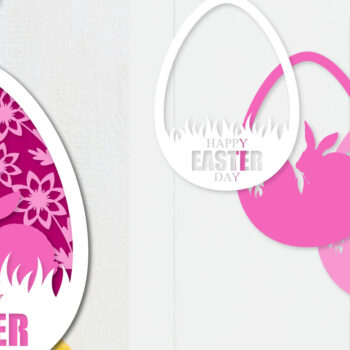 Intra απο ξύλο plywood 3mm-4mm πάχος - Πασχαλινό αυγό με στρώσεις Papercut Δίασταση 15x15 cm INTRAFABR-91875704 - Image 1