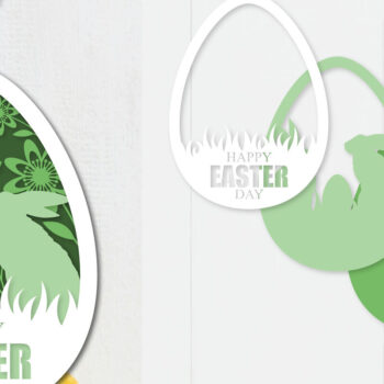 Intra απο ξύλο plywood 3mm-4mm πάχος - Πασχαλινό αυγό με στρώσεις Papercut  Πακέτο Δίασταση 15x15 cm INTRAFABR-91970705 - Image 4