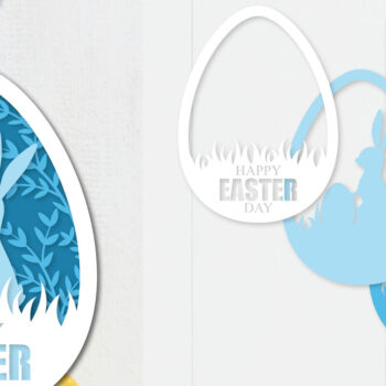 Intra απο ξύλο plywood 3mm-4mm πάχος - Πασχαλινό αυγό με στρώσεις Papercut  Πακέτο Δίασταση 15x15 cm INTRAFABR-91970705 - Image 7