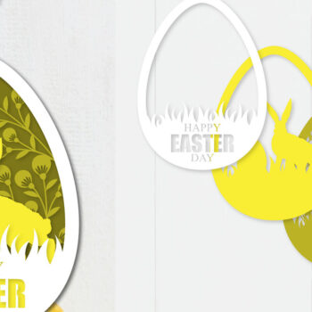 Intra απο ξύλο plywood 3mm-4mm πάχος - Πασχαλινό αυγό με στρώσεις Papercut  Πακέτο Δίασταση 15x15 cm INTRAFABR-91970705 - Image 11