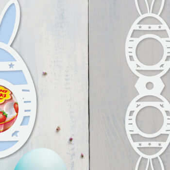 Intra απο ξύλο plywood 3mm-4mm πάχος - Πασχαλινή θήκη για γλειφιτζούρι  Δίασταση 15x15 cm INTRAFABR-92104135 - Image 1