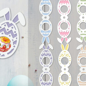 Intra απο ξύλο plywood 3mm-4mm πάχος - Πακέτο  θήκης πασχαλινών αυγών Δίασταση 15x15 cm INTRAFABR-92104761