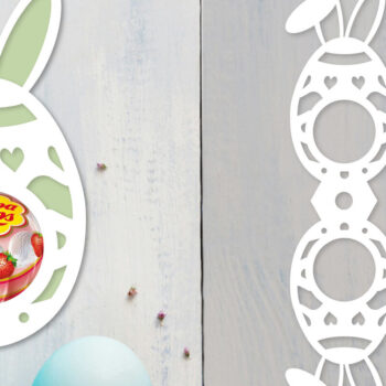 Intra απο ξύλο plywood 3mm-4mm πάχος - Πακέτο  θήκης πασχαλινών αυγών Δίασταση 15x15 cm INTRAFABR-92104761 - Image 2