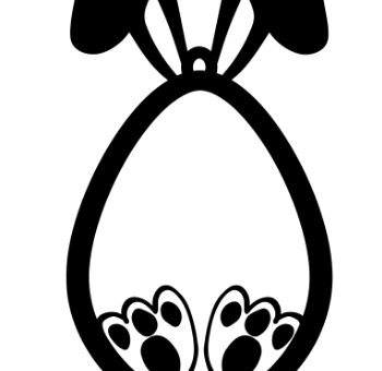 Intra απο ξύλο plywood 3mm-4mm πάχος - Μονόγραμμα Πασχαλινών Αυγών  Δίασταση 4x4 cm INTRAFABR-119808654 - Image 1