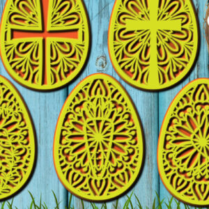 Intra απο ξύλο plywood 3mm-4mm πάχος - Πασχαλινό Αυγό Πολυστρωματικό  Cut Bundle Δίασταση 15x15 cm INTRAFABR-24947414