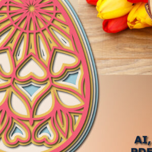 Intra απο ξύλο plywood 3mm-4mm πάχος - Πασχαλινό αυγό Πολυστρωματικό  κοπής  Δίασταση 15x15 cm INTRAFABR-24757036