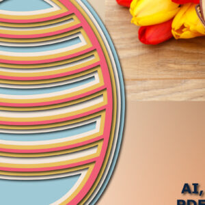 Intra απο ξύλο plywood 3mm-4mm πάχος - Πασχαλινό αυγό Πολυστρωματικό  κοπής  Δίασταση 15x15 cm INTRAFABR-24756067