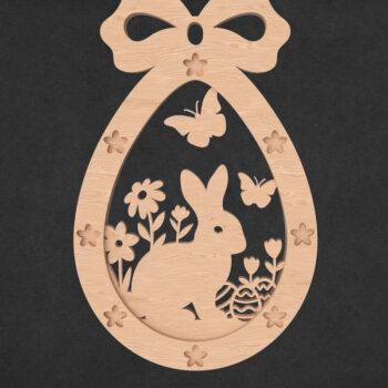 Intra απο ξύλο plywood 3mm-4mm πάχος - Δέσμη στολίδι Πασχαλινό Αυγό -  Δίασταση 6x6 cm INTRAFABR-117890291 - Image 2