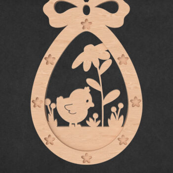 Intra απο ξύλο plywood 3mm-4mm πάχος - Δέσμη στολίδι Πασχαλινό Αυγό -  Δίασταση 6x6 cm INTRAFABR-117890291 - Image 3