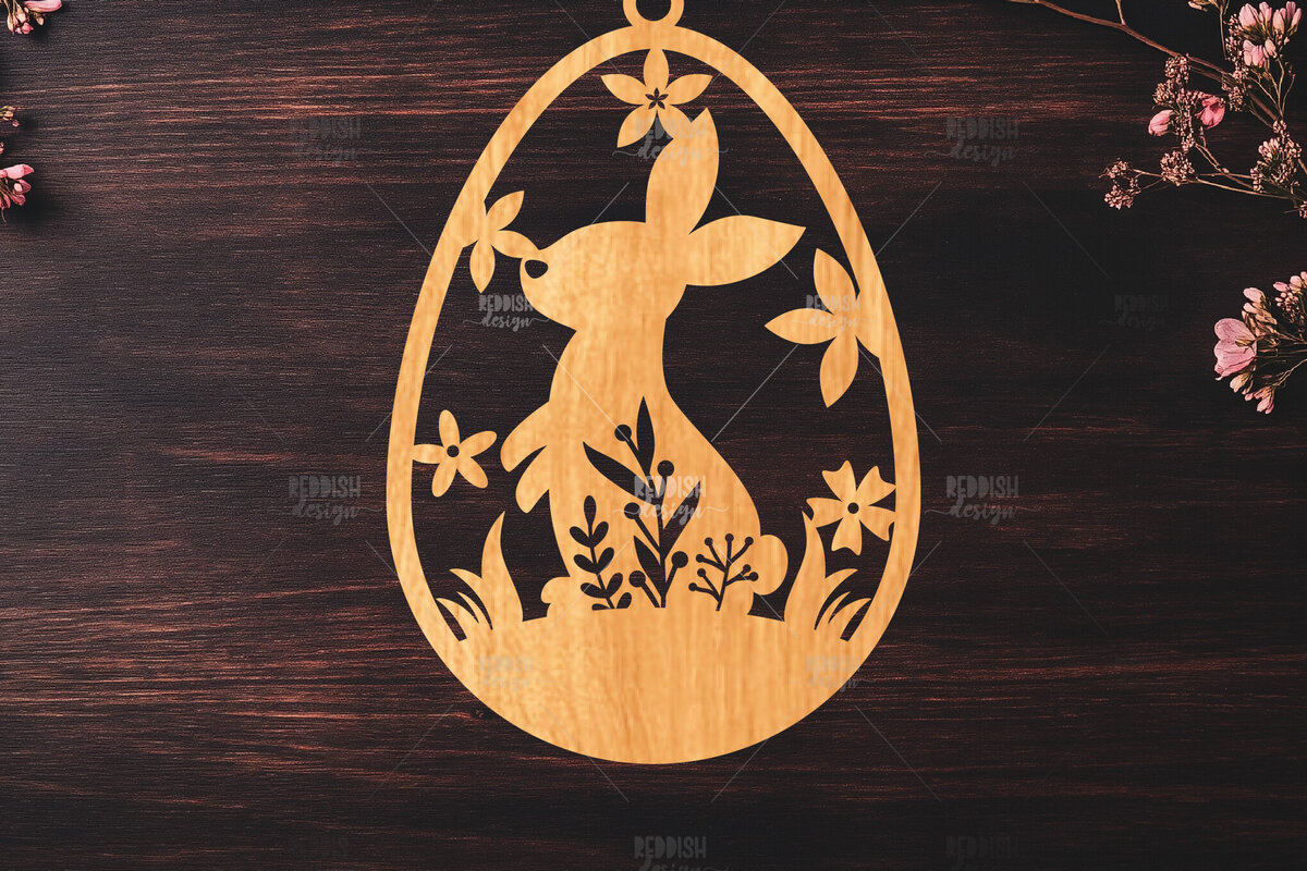 Intra απο ξύλο plywood 3mm-4mm πάχος -  κοπής με λέιζερ στολίδι Πασχαλινό αυγό Δίασταση 6x6 cm INTRAFABR-117278758