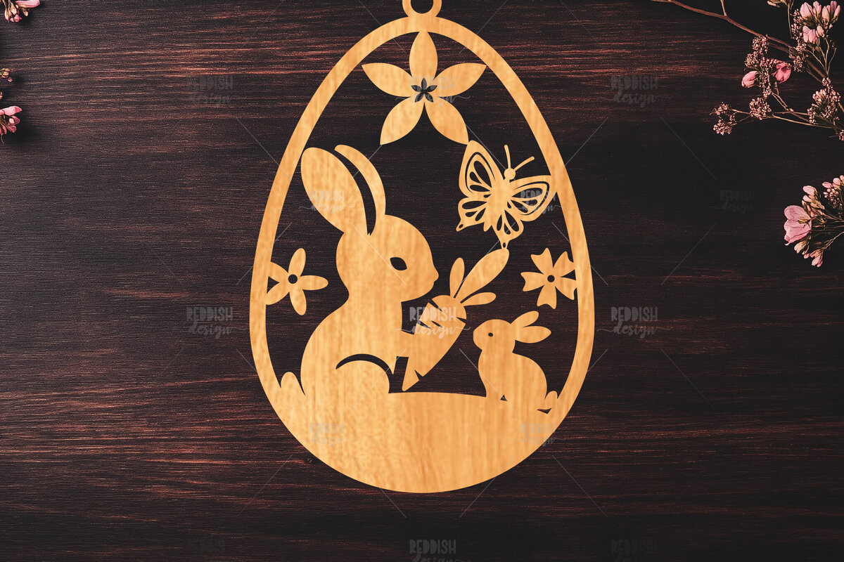 Intra απο ξύλο plywood 3mm-4mm πάχος -  κοπής με λέιζερ στολίδι Πασχαλινό αυγό Δίασταση 6x6 cm INTRAFABR-117278785