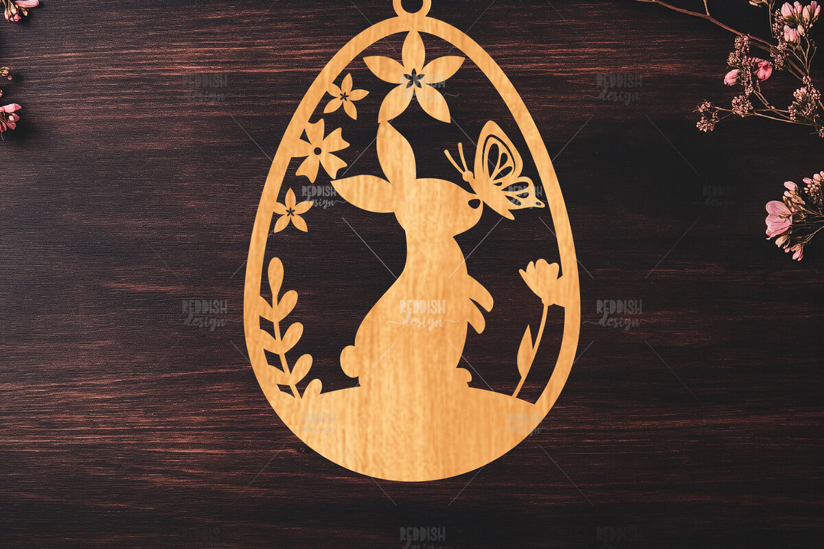 Intra απο ξύλο plywood 3mm-4mm πάχος -  κοπής με λέιζερ στολίδι Πασχαλινό αυγό Δίασταση 6x6 cm INTRAFABR-117279258